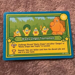 GANZ Wacky Zingoz Tournament Card Webkinz 14/15